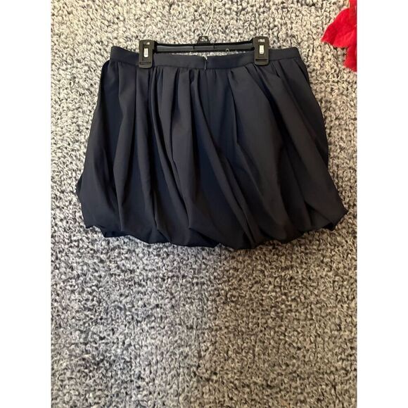 Zara Women's Blue Bubble Hem Mini Skirt Size M Casual - Picture 6 of 10